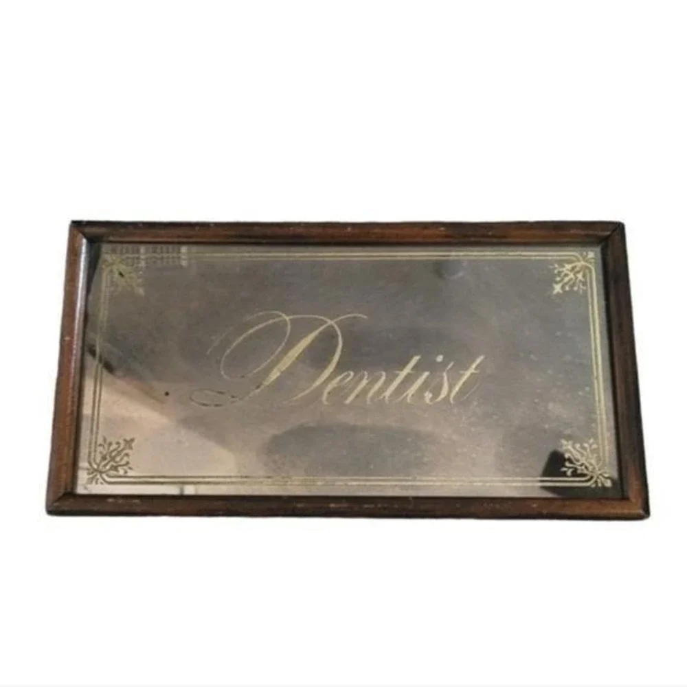 Vintage Wood Classics Dentist Desk Organizer Box Mirror Calendar‎ 1976